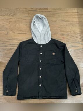 Dickies Boys Jacket with Gray Hood Size S (7/8) Like New